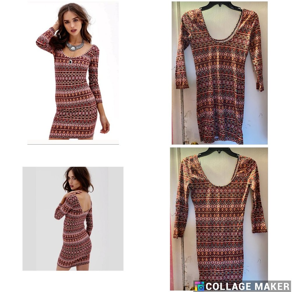 Aztec Print Bodycon Dress